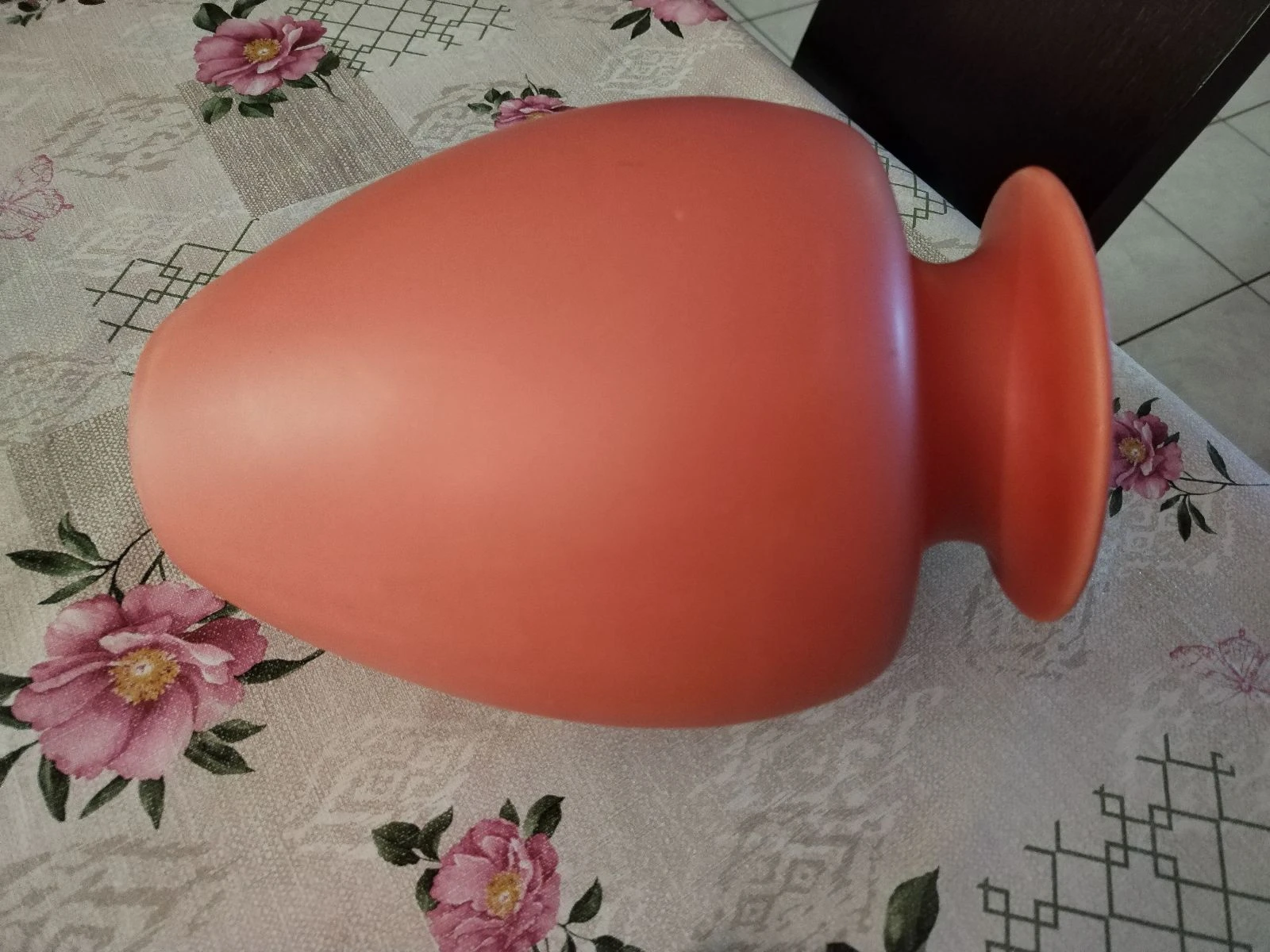 Vaso vintage retro de cerámica esmaltada, terracota naranja. – photo 4